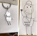 Customised Children's Artwork Keyring