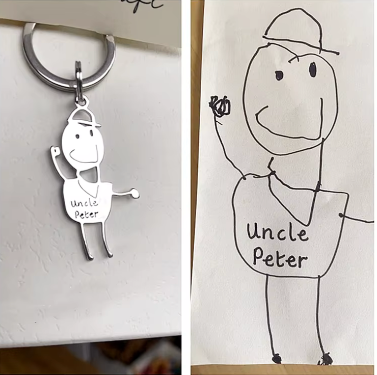Customised Children's Artwork Keyring