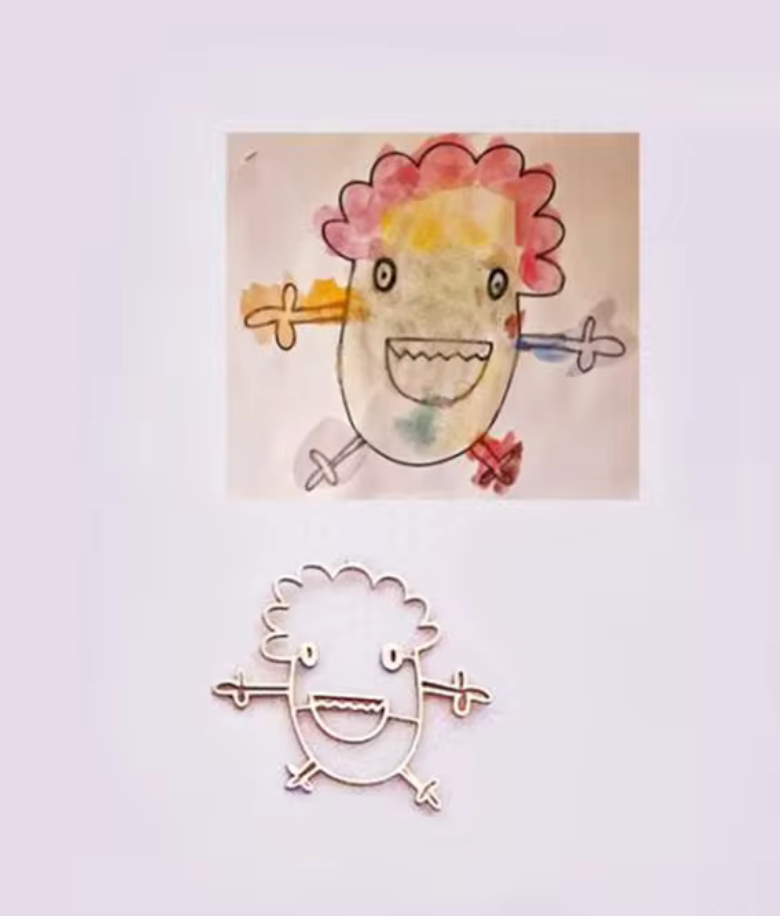 Customised Children's Artwork Keyring