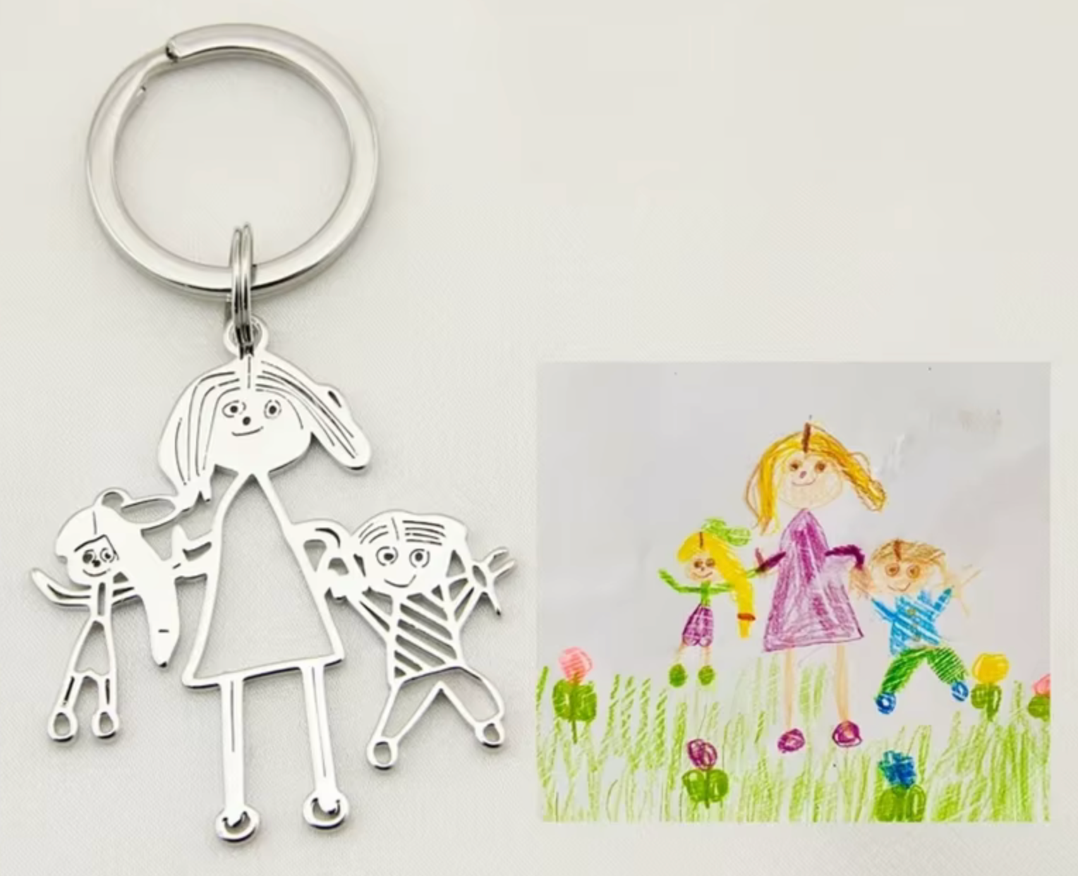 Customised Children's Artwork Keyring